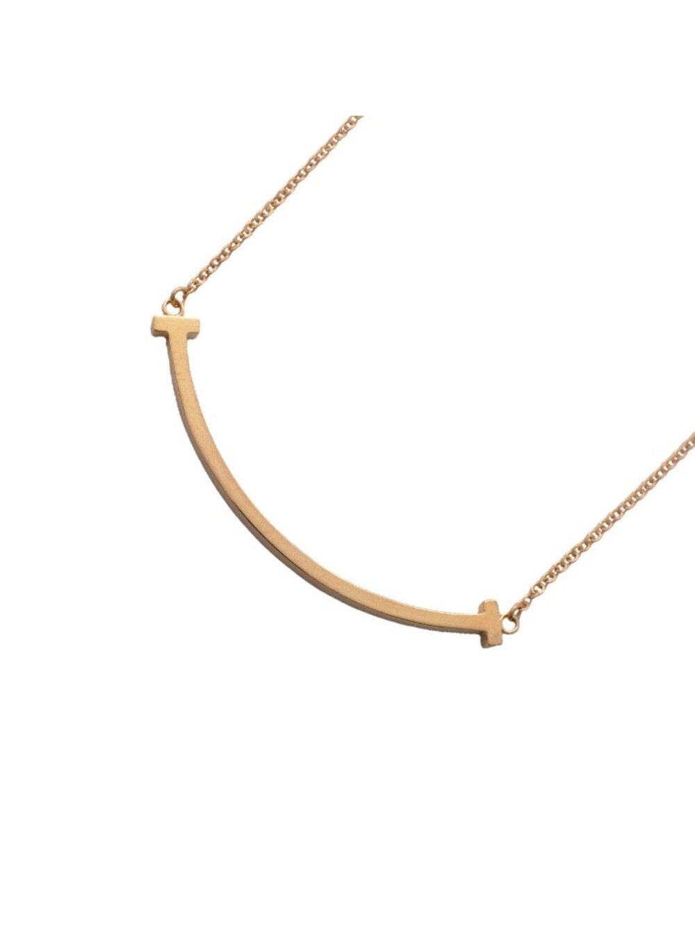 Tiffany & Co Necklace T Smile Small 18k Pink Gold